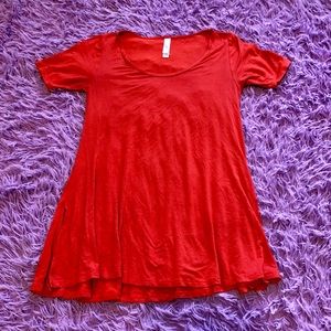 XXS Bright Orange Red LuLaRoe Perfect T - GUC